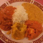 Bild von meinem Mischteller im Indian Palace in Stuttgart