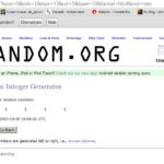 Screenshot von random.org