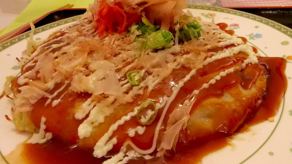 Okonomiyaki mit Fleisch